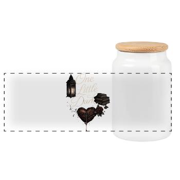 One Little Dark Romance - Panorama Keksdose mit Holzdeckel - Weiß - Vorne
