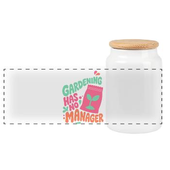 Chaos Gardening ohne Manager - Panorama Keksdose mit Holzdeckel - Weiß - Vorne