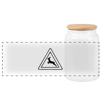 garde sauvage - Boîte à biscuits avec couvercle en bois - blanc - Devant