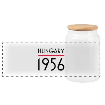 Hungary 1956 - Panorama Keksdose mit Holzdeckel - Weiß - Vorne