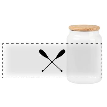 Paddle - Boîte à biscuits avec couvercle en bois - blanc - Devant