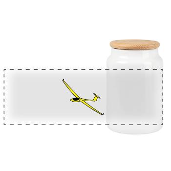 segelflugzeug asw27 - Boîte à biscuits avec couvercle en bois - blanc - Devant