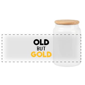old but gold - Boîte à biscuits avec couvercle en bois - blanc - Devant