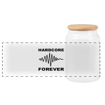 Hardcore toujours - Boîte à biscuits avec couvercle en bois - blanc - Devant