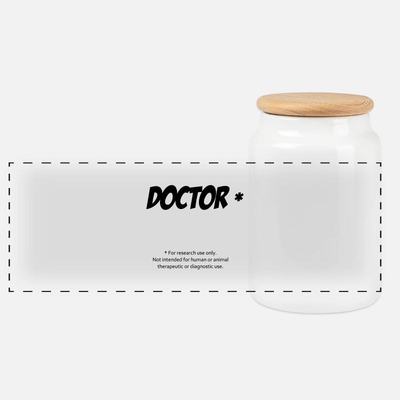 doctor - Panorama Keksdose mit Holzdeckel - Weiß