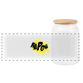 kapow - Panorama Keksdose mit Holzdeckel - Weiß - Vorne