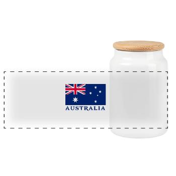 australia Australien - Panorama Keksdose mit Holzdeckel - Weiß - Vorne