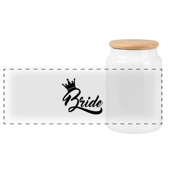 Bride - Panorama Keksdose mit Holzdeckel - Weiß - Vorne