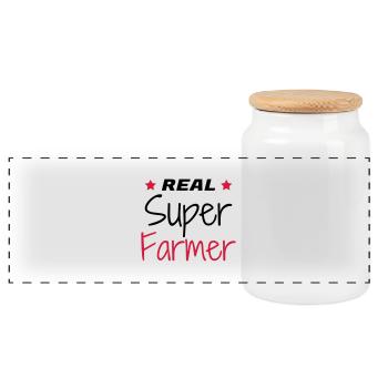 Agriculture / Agriculteur / Ferme / Paysan - Boîte à biscuits avec couvercle en bois - blanc - Devant