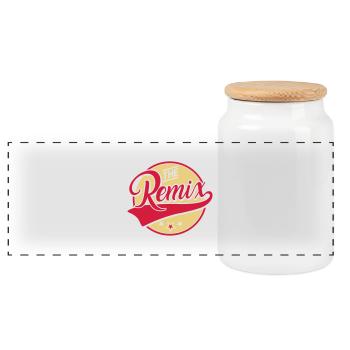The Remix - Der Remix - The Original - Familie - Panorama Keksdose mit Holzdeckel - Weiß - Vorne