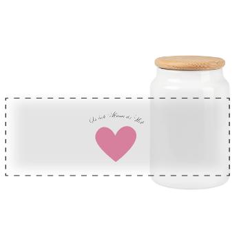 The best mom in the world - Panoramic Cookie Jar with Wooden Lid - white - Front