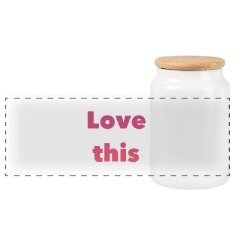 Love this gradient typography - Panoramic Cookie Jar with Wooden Lid - white - Front
