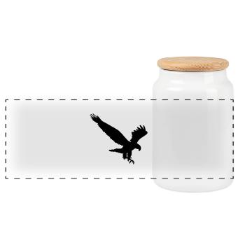 aquila - Boîte à biscuits avec couvercle en bois - blanc - Devant