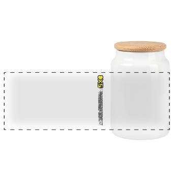 Love Ride Design Vélo Cadeau Cycliste - Boîte à biscuits avec couvercle en bois - blanc - Devant