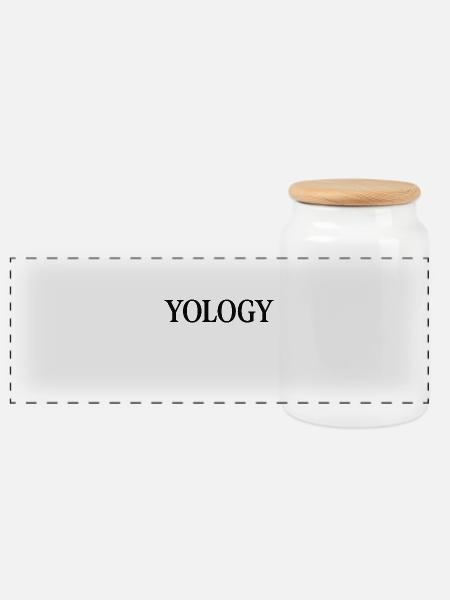 YOLOGY - Panorama Keksdose mit Holzdeckel - Weiß