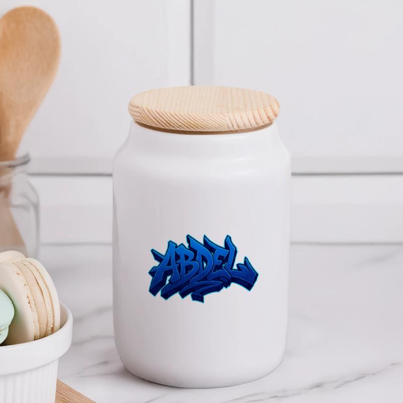 Graffiti Prénom Abdel cadeau idéal imprimable Boîte à biscuits avec couvercle en bois