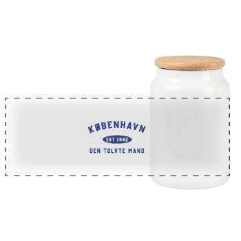 Copenhague pour toujours - Boîte à biscuits avec couvercle en bois - blanc - Devant
