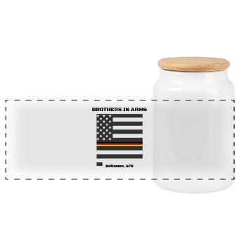 Brothers in Arms German Air Force in New Mexico - Panoramic Cookie Jar with Wooden Lid - white - Front