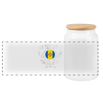 Madeira Therapie T Shirt Pullover - Panorama Keksdose mit Holzdeckel - Weiß - Vorne