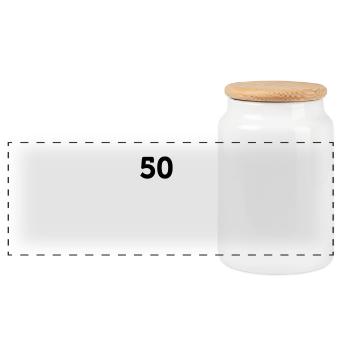 50 ist nicht alt Deprimierend, aber nicht alt! - Panorama Keksdose mit Holzdeckel - Weiß - Vorne