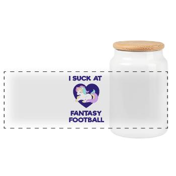 Je suce au football fantastique - Fantasy Football - Boîte à biscuits avec couvercle en bois - blanc - Devant