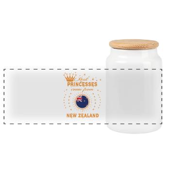 love princesses come from NEW ZEALAND - Boîte à biscuits avec couvercle en bois - blanc - Devant