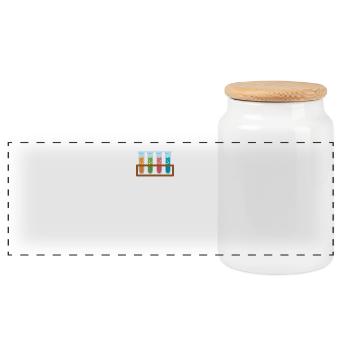 Mangez la répétition de la chimie du sommeil - Boîte à biscuits avec couvercle en bois - blanc - Devant