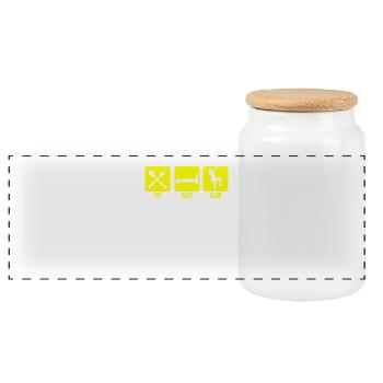 Sport climb climber climb Christmas Christmas - Panoramic Cookie Jar with Wooden Lid - white - Front