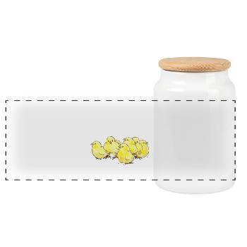 Many little chicks The perfect gift - Panoramic Cookie Jar with Wooden Lid - white - Front