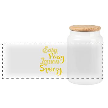 Funny Saying Rhyme Humor Geek Funny Gift - Panoramic Cookie Jar with Wooden Lid - white - Front