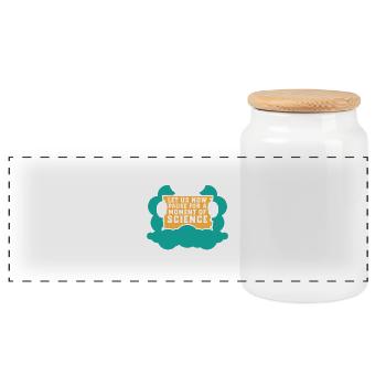 Polar Bear Protest For Science Climate Change Gift - Panoramic Cookie Jar with Wooden Lid - white - Front