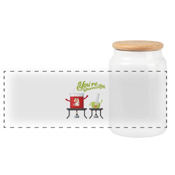 Vous exagérez / Chimie - Laboratoire - Bio - Chemise - Boîte à biscuits avec couvercle en bois - blanc - Devant