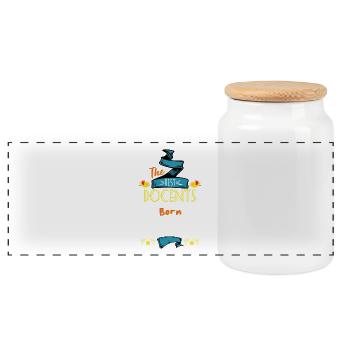 Les meilleurs docents sont nés en janvier Idée de cadeau - Boîte à biscuits avec couvercle en bois - blanc - Devant