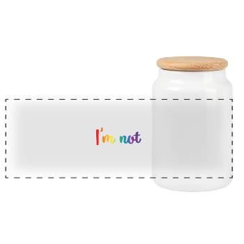 Gay - Homosexuell - Gay Pride - Geschenk - Pride - Panorama Keksdose mit Holzdeckel - Weiß - Vorne