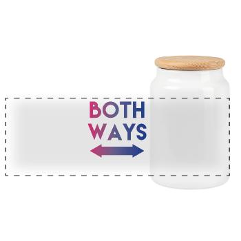 Bisexual T-Shirt - Gay Pride - Bi- Gift - Panoramic Cookie Jar with Wooden Lid - white - Front