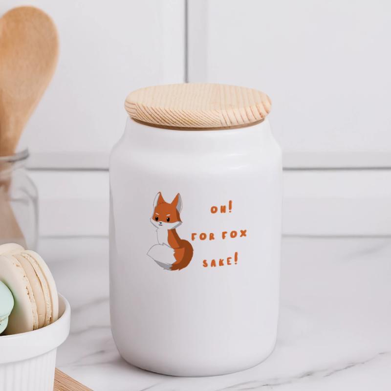 Fox - Volpi - Dannazione - Presente - Fox Biscottiera con coperchio in legno