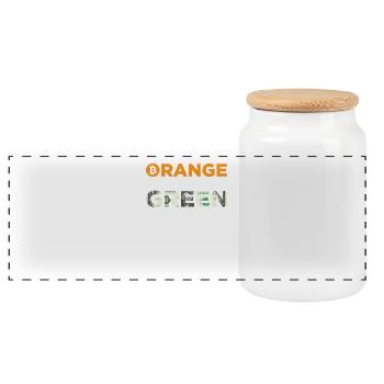 Orange est la nouvelle Blockchain Dollar Bitcoin vert - Boîte à biscuits avec couvercle en bois - blanc - Devant