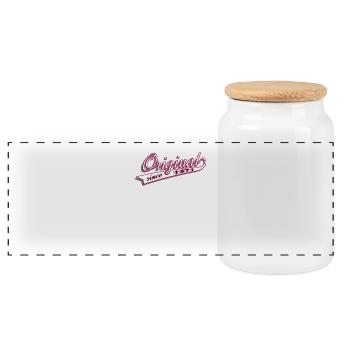 D'origine depuis 1971 idée cadeau cadeau cadeau - Boîte à biscuits avec couvercle en bois - blanc - Devant