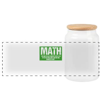 Lustiges Mathe - Geschenk - Shirt - Panorama Keksdose mit Holzdeckel - Weiß - Vorne