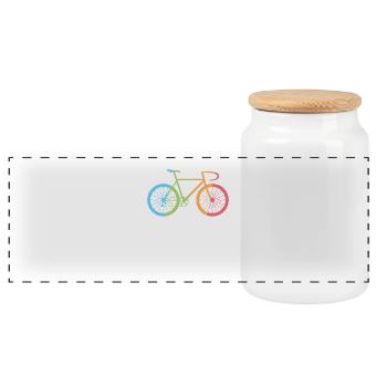 Fahrrad Shirt - Fahrrad Geschenk - Panorama Keksdose mit Holzdeckel - Weiß - Vorne