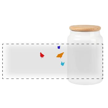 Mes poulets ont besoin de moi T-shirt - Boîte à biscuits avec couvercle en bois - blanc - Devant