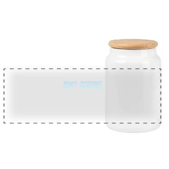 Juste café drôles de caféine Addicts Coffee Design - Boîte à biscuits avec couvercle en bois - blanc - Devant
