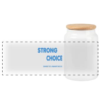 Being Strong is the Choice Diabetes Awareness - Panorama Keksdose mit Holzdeckel - Weiß - Vorne