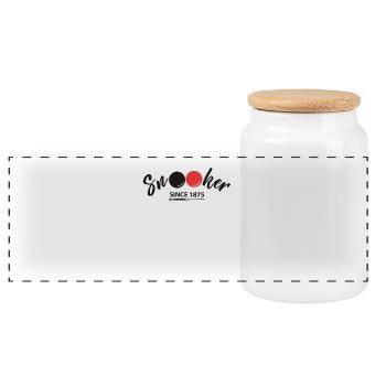 Snooker Since 1875 - Panoramic Cookie Jar with Wooden Lid - white - Front