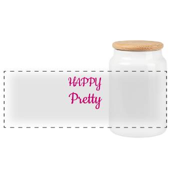 Happy Girls Have Pretty Nails, Maniküre - Panorama Keksdose mit Holzdeckel - Weiß - Vorne