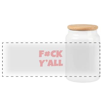 Fuck You All Censense Drôle de chemise - Boîte à biscuits avec couvercle en bois - blanc - Devant