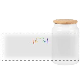 LGBT Gay Schwul Lesbisch Lesbian Fun Support Pride - Panorama Keksdose mit Holzdeckel - Weiß - Vorne