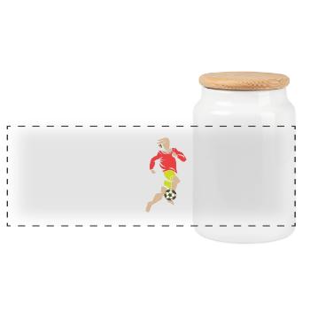 Allemagne Germany Football Drapeau Adler Nation Ne - Boîte à biscuits avec couvercle en bois - blanc - Devant