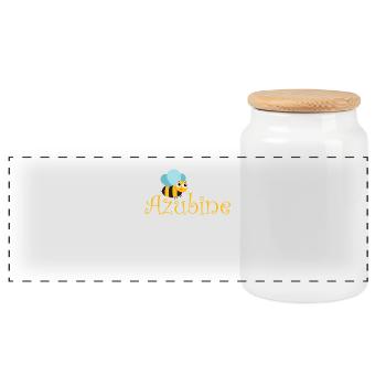 AZUBI Azubine, Azubiene Geschenk T-Shirt - Panorama Keksdose mit Holzdeckel - Weiß - Vorne