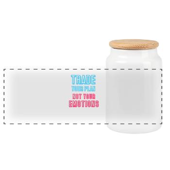Échangez votre plan - Boîte à biscuits avec couvercle en bois - blanc - Devant